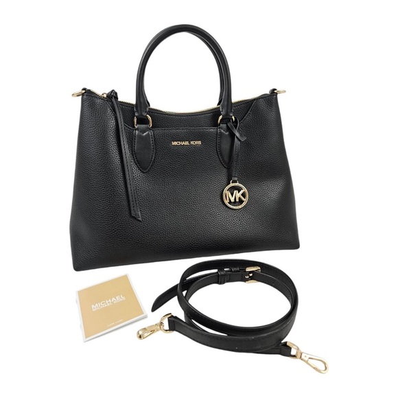 MICHAEL Michael Kors Handbags - Michael Kors Austen Medium Pebbled Leather Satchel Handbag